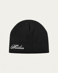 MARLEEN WAFFLE BEANIE BLACK