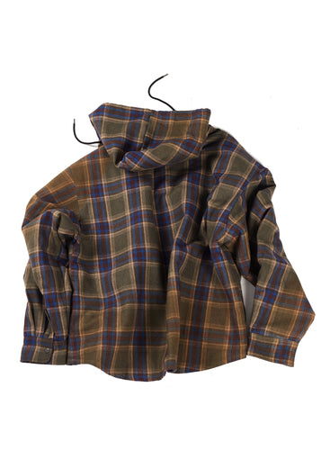 BURNED FLANNEL WOOL: DARK GREEN / NAVY - Image 5