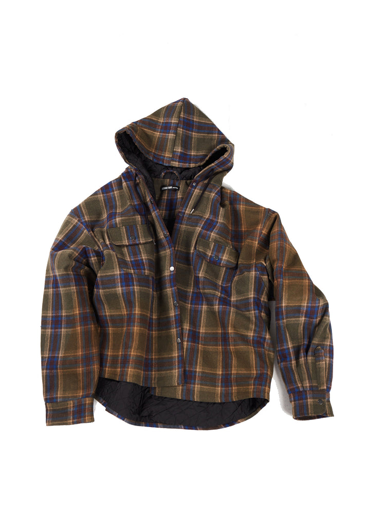 BURNED FLANNEL WOOL: DARK GREEN / NAVY