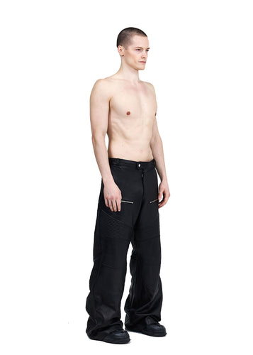 LJUBINKA FLARED BIKER PANTS LEATHER - Image 1