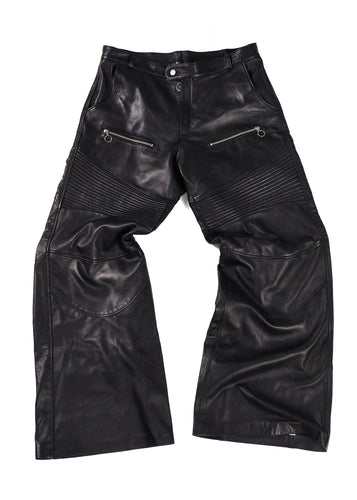 LJUBINKA FLARED BIKER PANTS LEATHER - Image 2