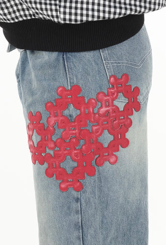 LEATHER PATCH DENIM - Image 13