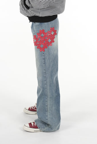 LEATHER PATCH DENIM - Image 15