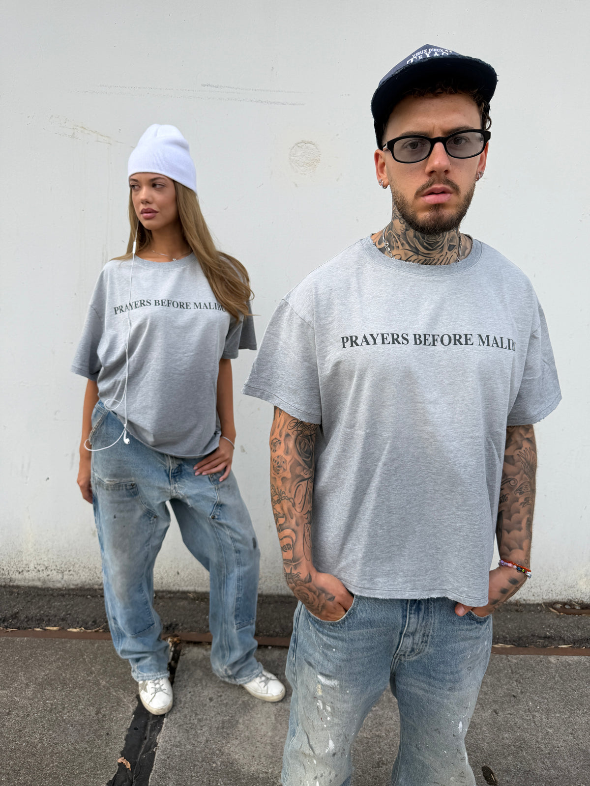 PRAYERS TEE GREY MELANGE