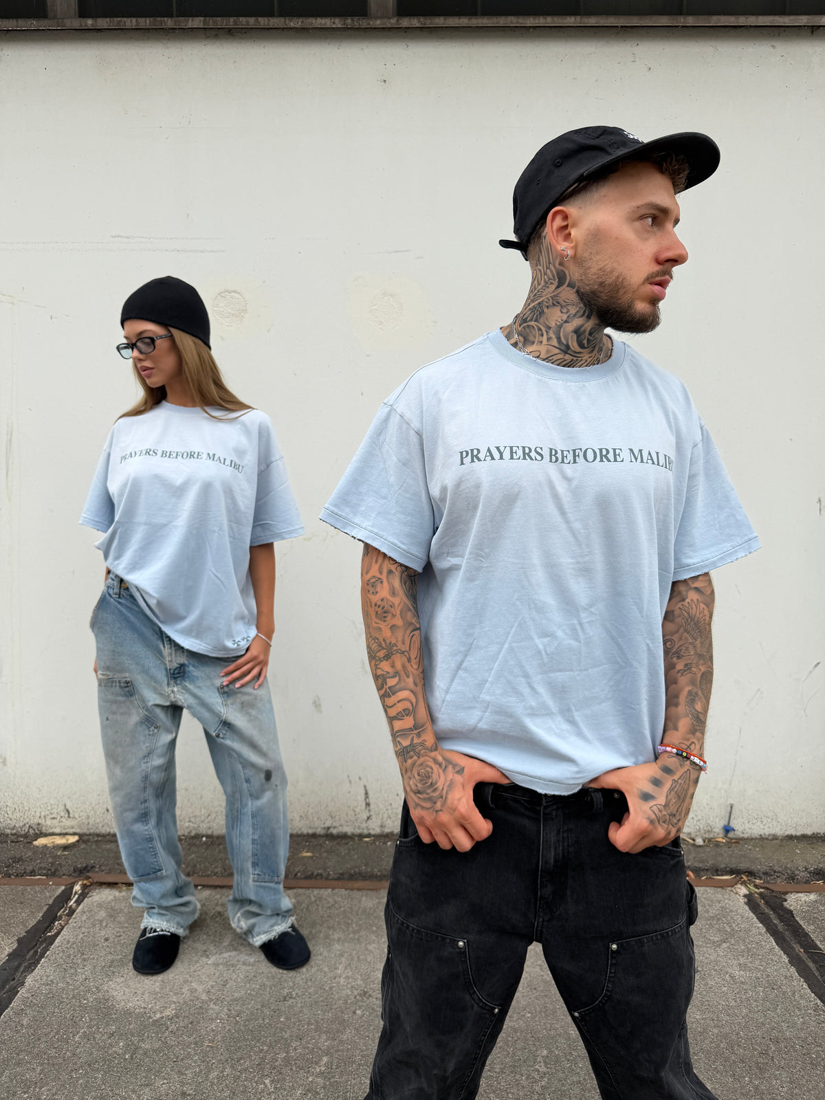 PRAYERS TEE ICE BLUE