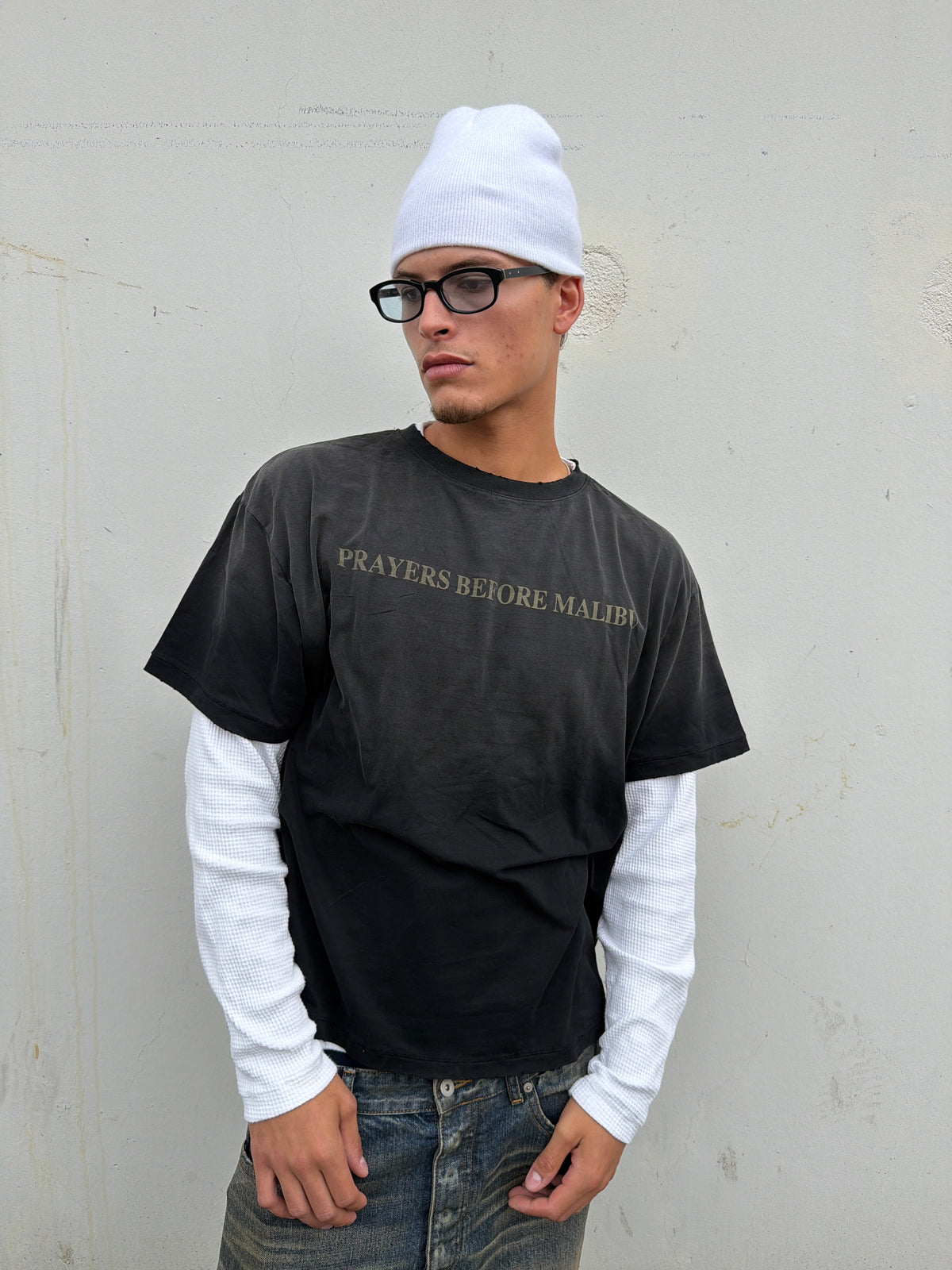PRAYERS TEE ASH BLACK