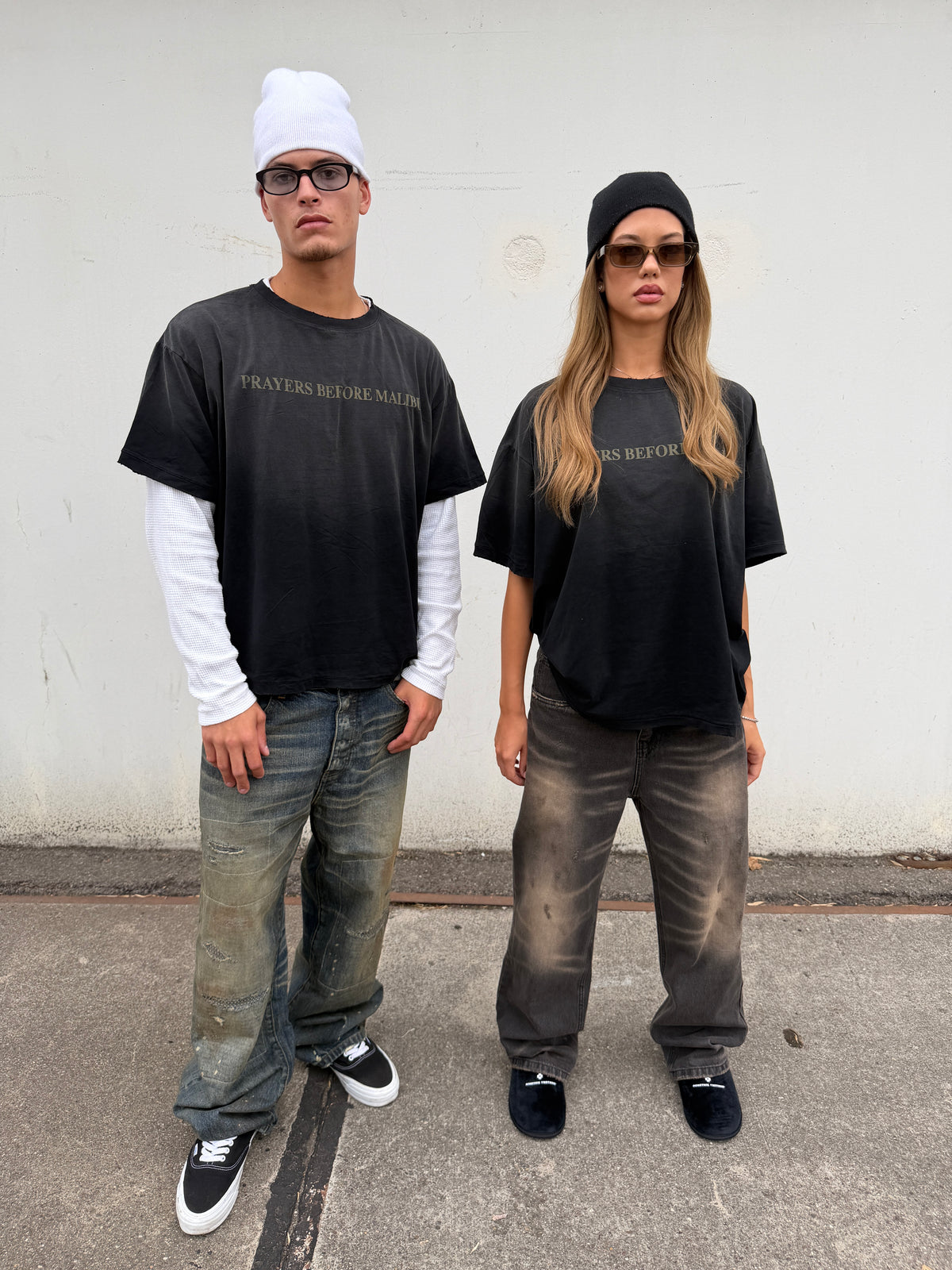 PRAYERS TEE ASH BLACK