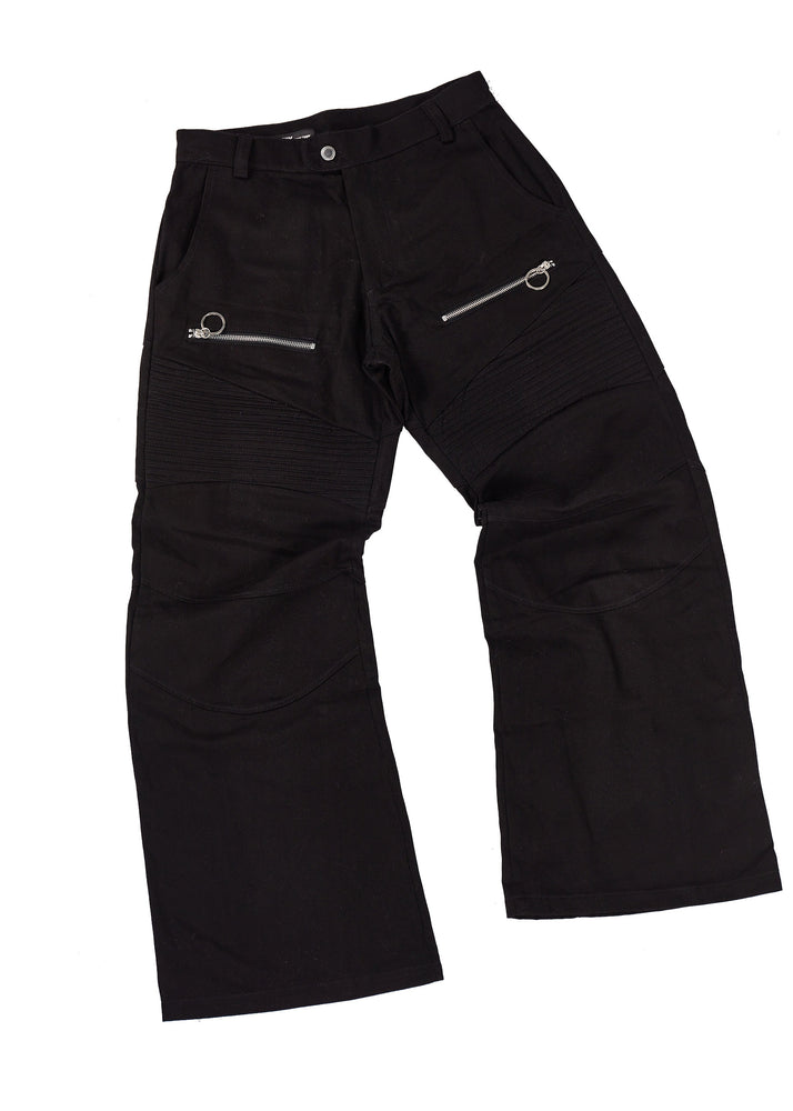 LJUBINKA FLARED BIKER PANTS CANVAS