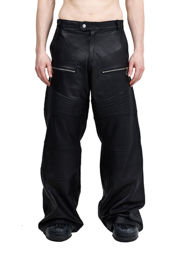 LJUBINKA FLARED BIKER PANTS LEATHER - Image 3