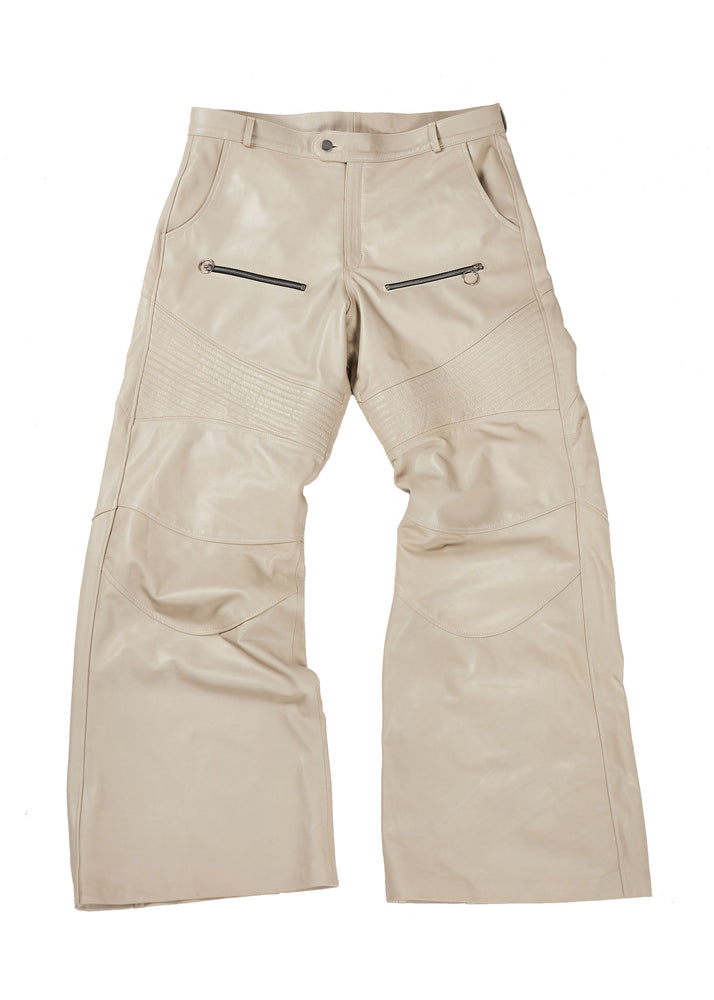 LJUBINKA FLARED BIKER PANTS LEATHER