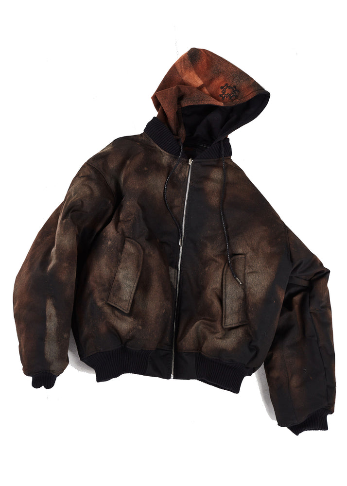 BRONZE WASHED REVERSIBLE BOMBER