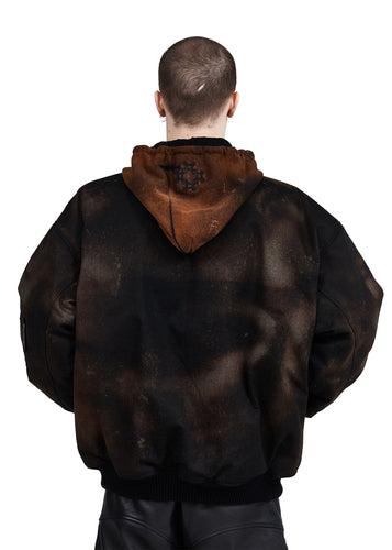 BRONZE WASHED REVERSIBLE BOMBER - Image 6