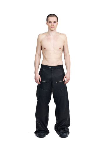 LJUBINKA FLARED BIKER PANTS LEATHER - Image 6