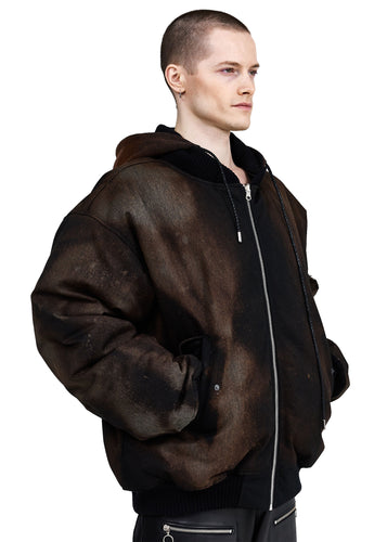 BRONZE WASHED REVERSIBLE BOMBER - Image 7